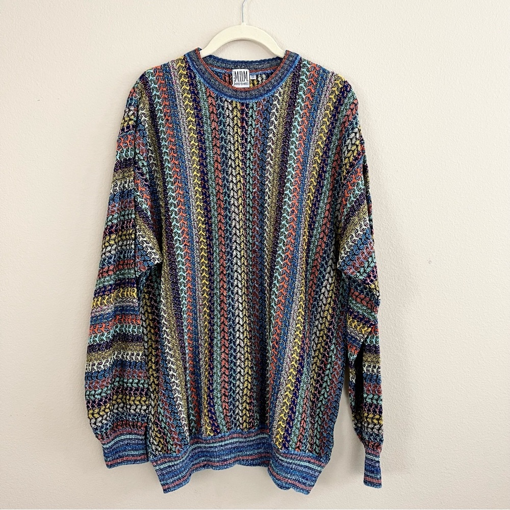 Mondo Di Marco Colorful Italian Knit Sweater